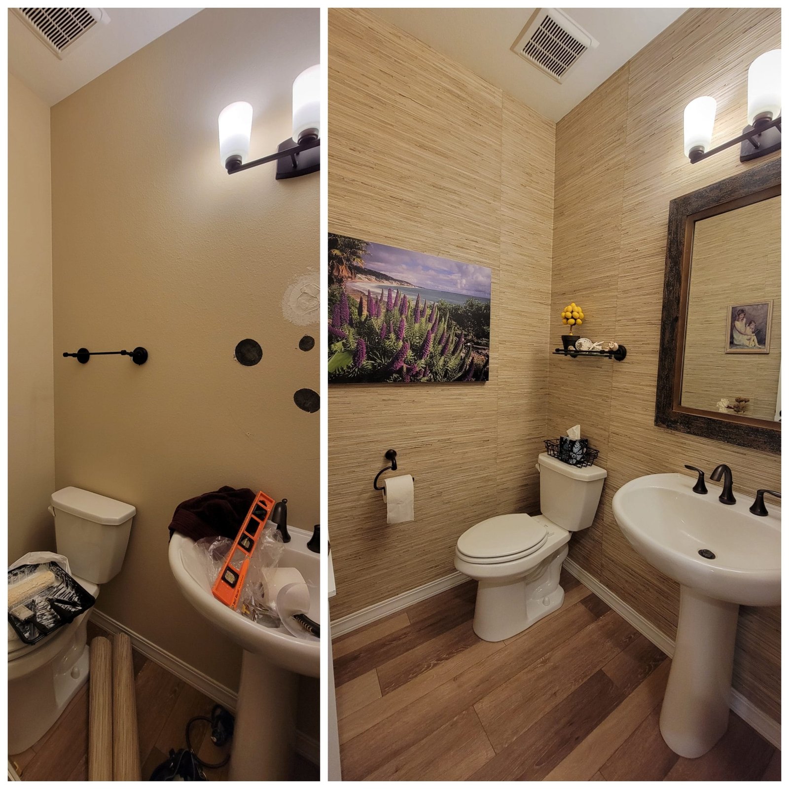 Revere grass cloth wallpaer